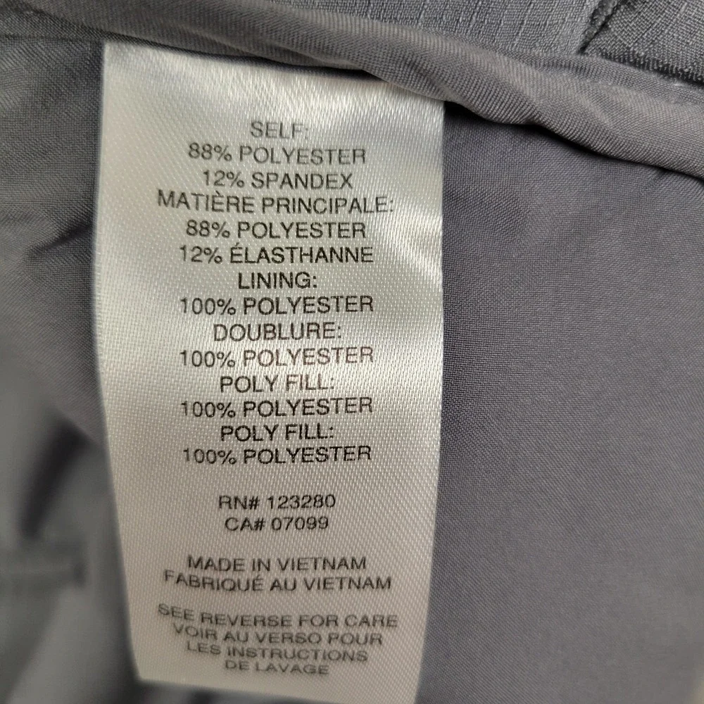Travis Mathew Quilted Puffer Vest Mens Gray 2XL Full Zip Insulated Pockets